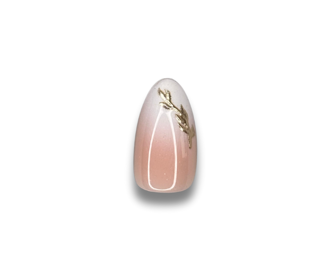 faux ongles babyboomer dorés