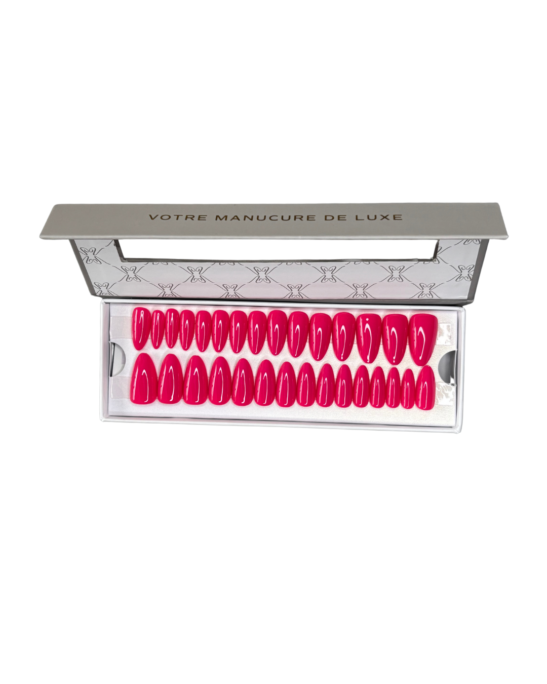 Pink Ibiza - Faux ongles Roses long en amande