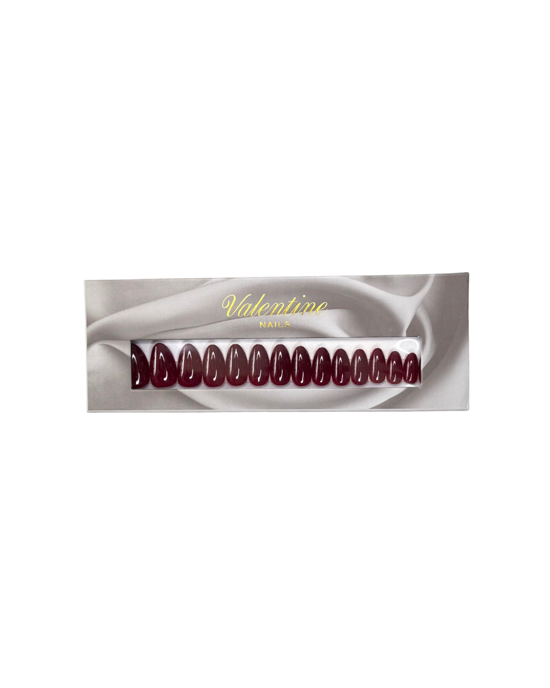 Working Girl - Faux ongles bordeaux longs en amande