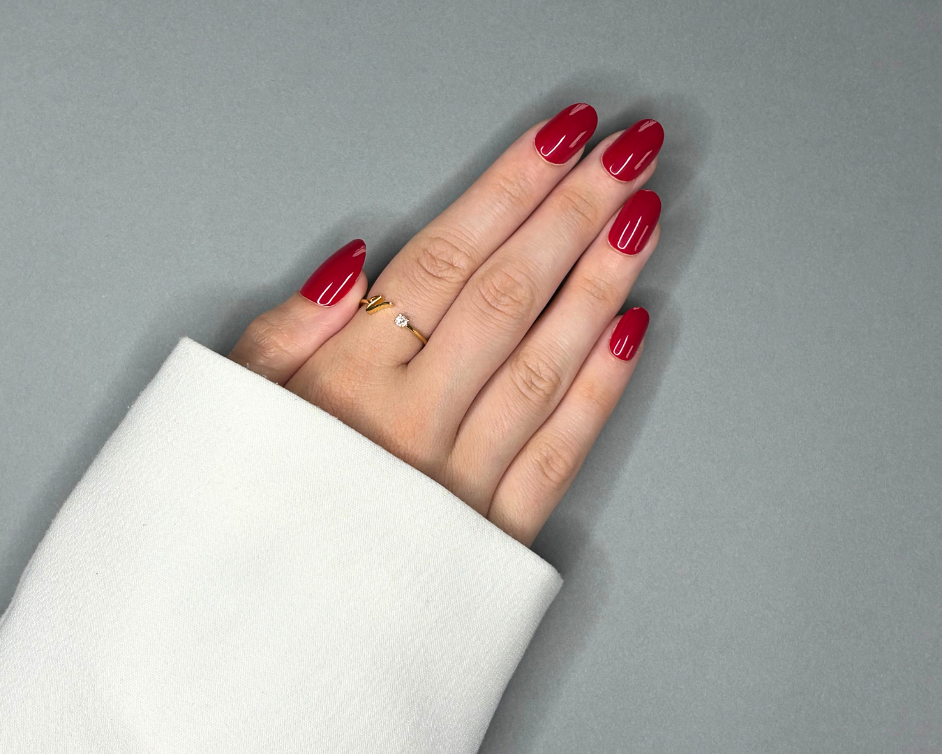 press on nails rouges profonds