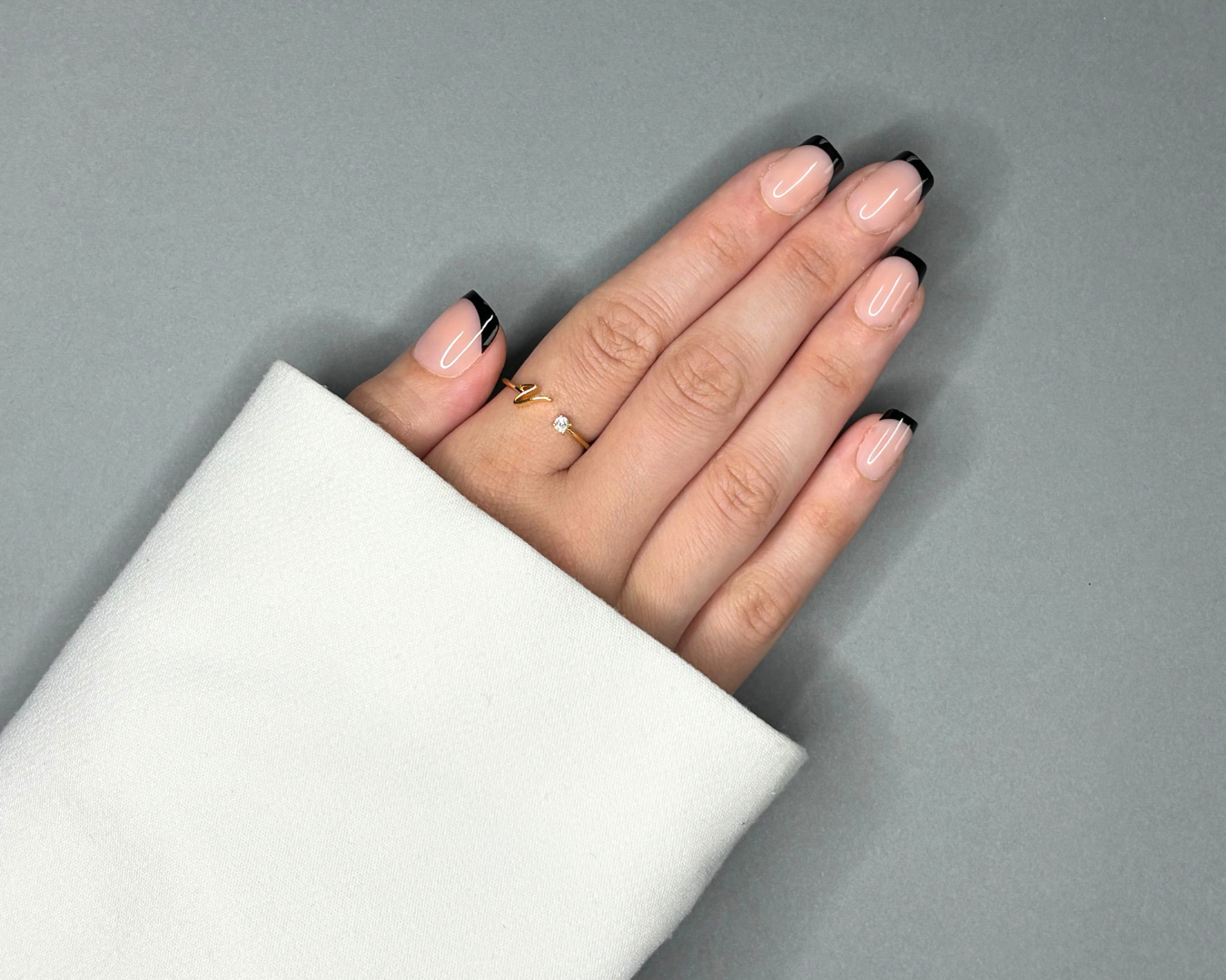 faux ongles french noirs