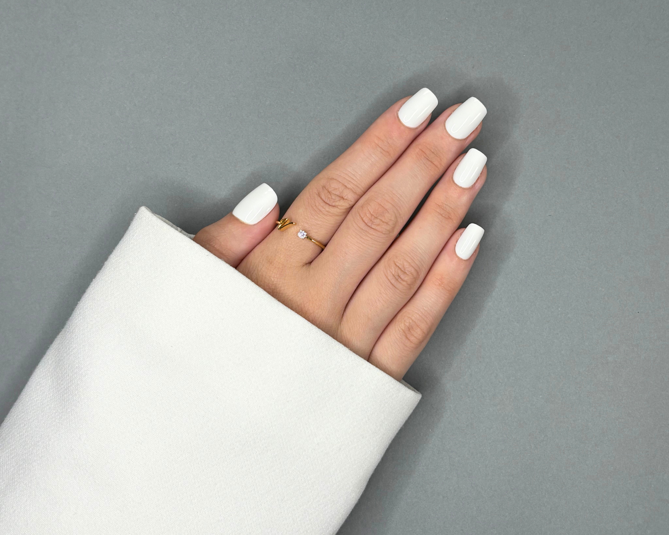 press on nails blancs extra courts