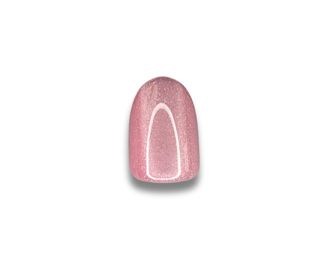 Rose éclat - Faux ongles roses  et courts