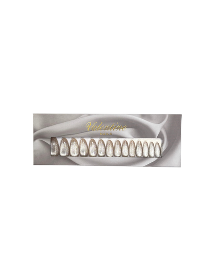 Silver Girl - faux ongles longs argentés