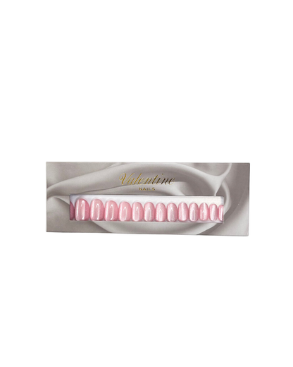 Rose éclat - Faux ongles roses  et courts