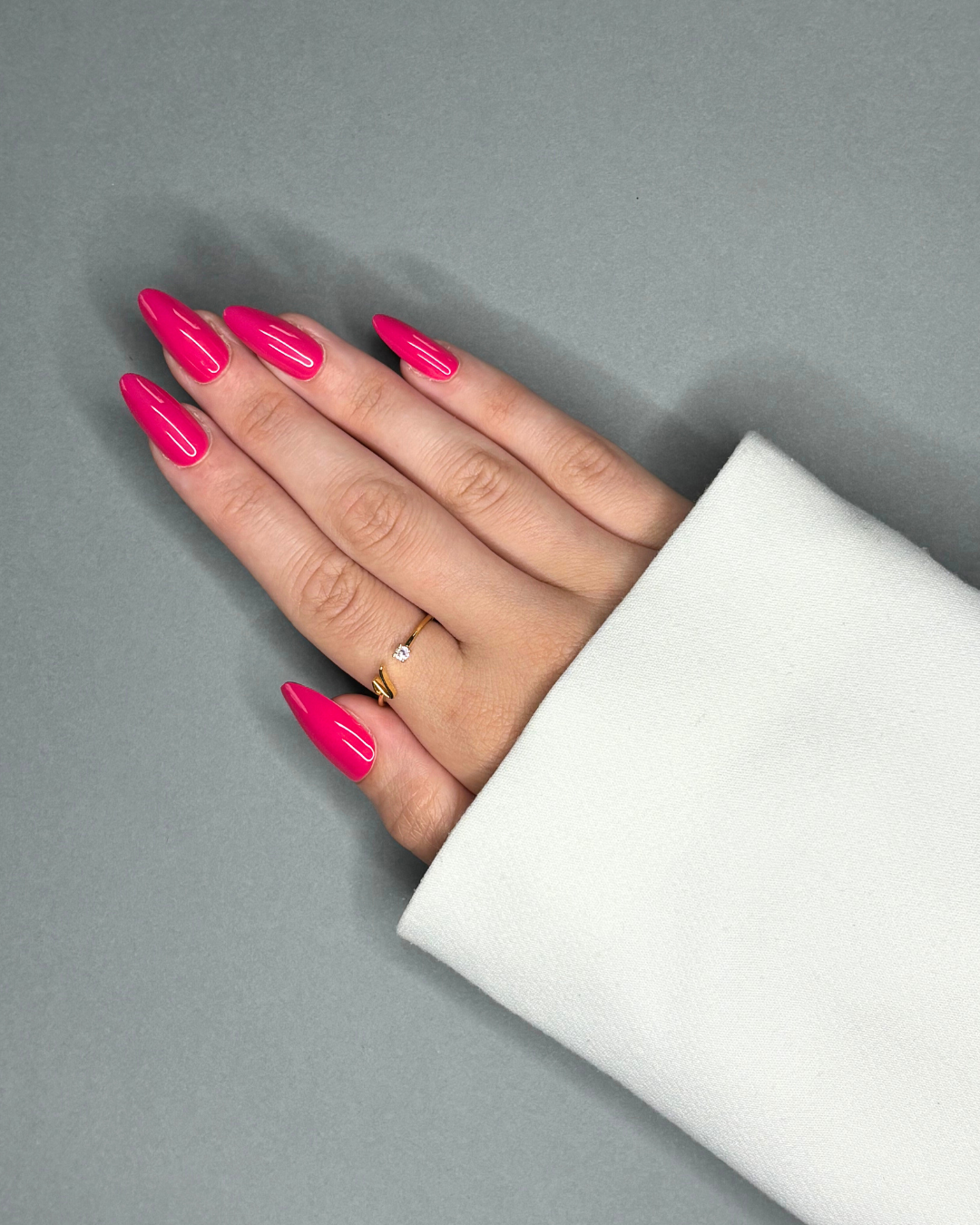 Pink Ibiza - Faux ongles Roses long en amande