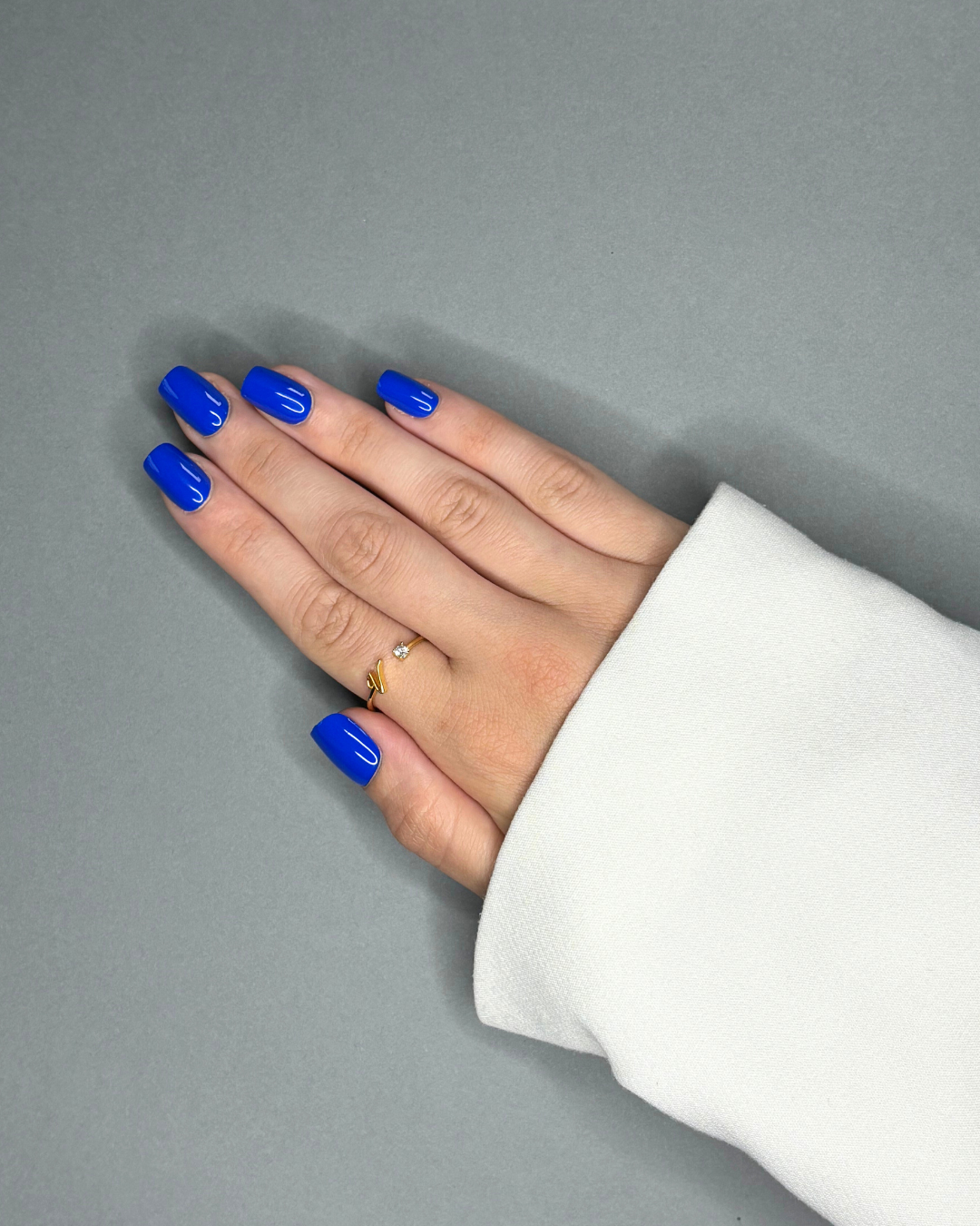 Cosmic - Faux ongles Bleu carré gloss