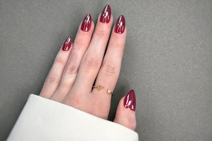 faux ongles bordeaux